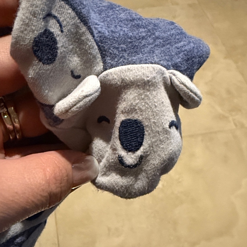 Carter's Navy and Blue Animal Print Footies - Picture 5 of 5